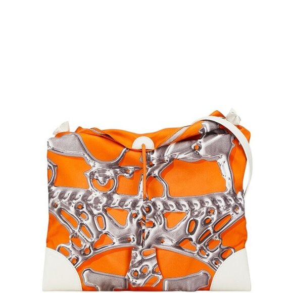 HERMES Orange Leather Shoulder Bag - Picture 1 of 10
